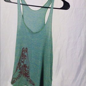 Teal namaste tank top